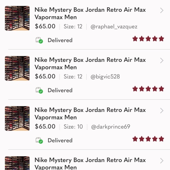 Nike Mystery Box Jordan Retro Air Max Vapormax Men - Picture 3 of 10